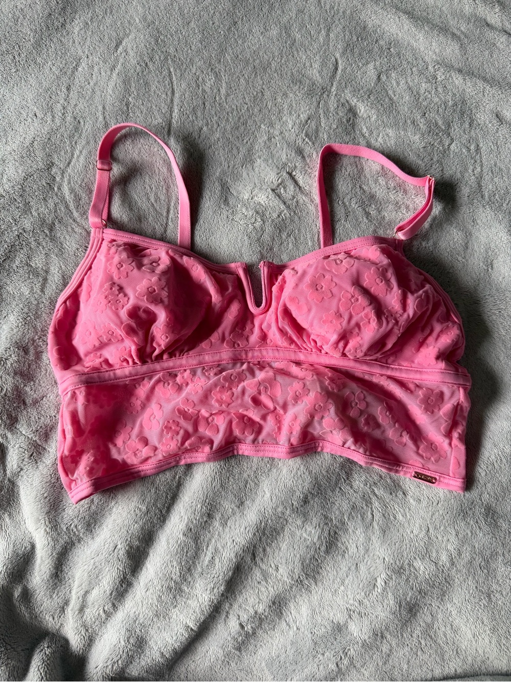 PINK Victoria's Secret Pink Floral Longline Bralette